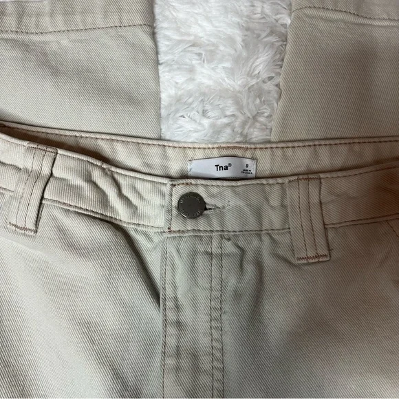 Aritzia TNA Greenwich Cream Cargo Baggy Pants 8 - Picture 3 of 6
